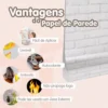 Papel De Parede Lavável Vidrado Português Marrom 6m - Image 2